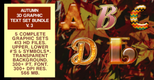 Autumn Graphic Text Bundle #3